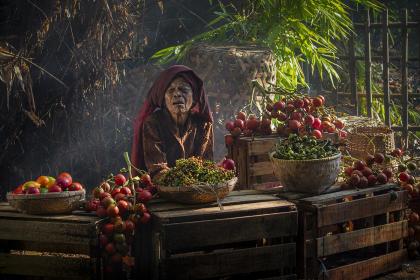 Traditional market seller