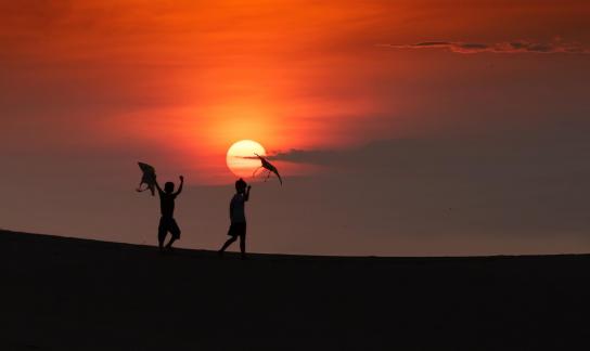 Running to the sun