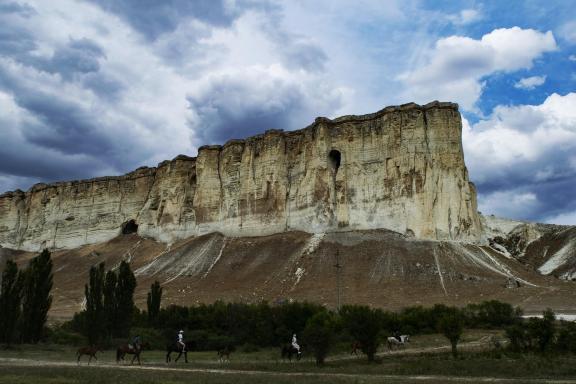 Riders at the White Rock