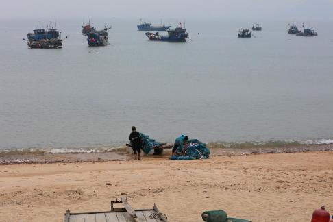 Fishing boats at sea 45