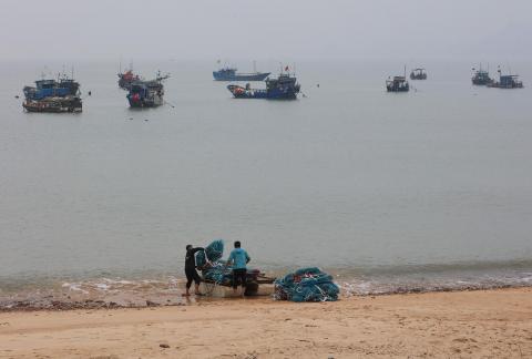 Fishing boats at sea 47