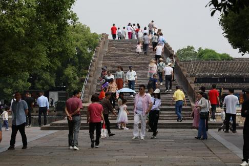 Crossing a small bridge 1