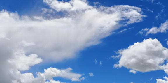 blue sky and white clouds
