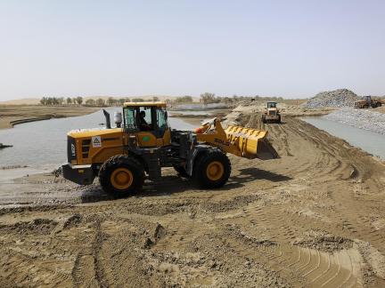 Excavate and level the road 1