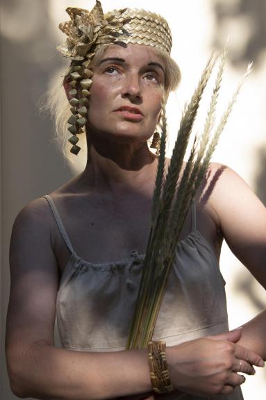 Lady with ears of corn