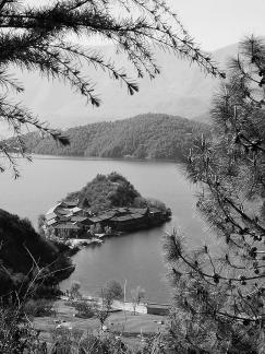 Mountains surround water 21