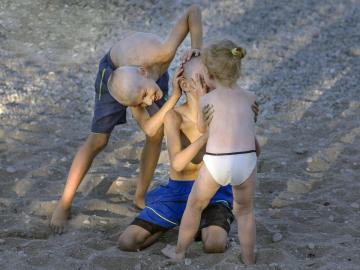 Children on beach