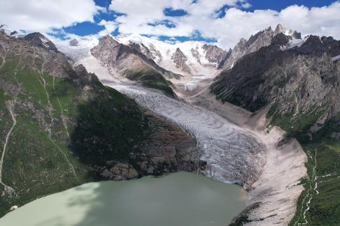 Snow capped mountains and lakes 1