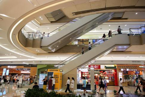 Escalator passing through 2