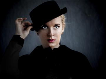 Woman in black