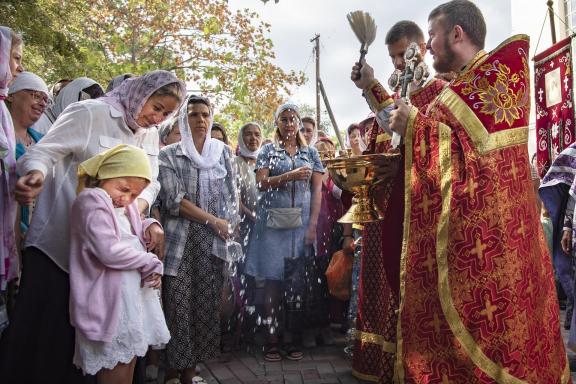 Sprinkling with holy water