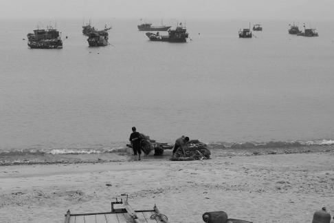 Fishing boats at sea 45