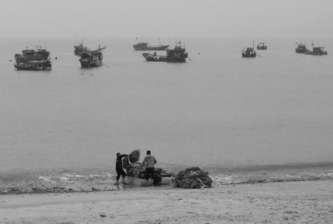 Fishing boats at sea 47