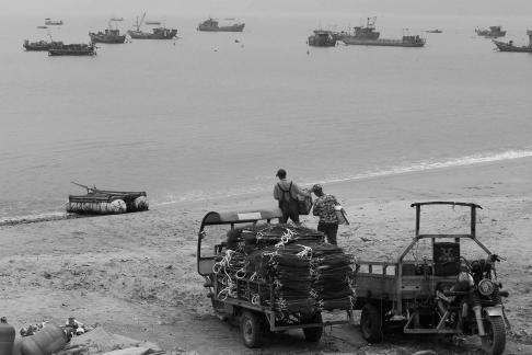 Fishing boats at sea 48