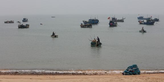 Fishing boats at sea 35