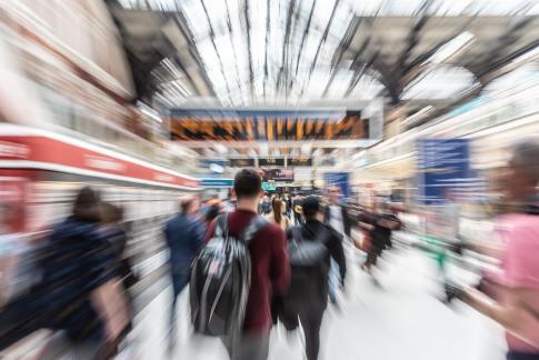 Running into Liverpool Station