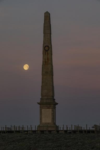 Moonset at Memoria Beach
