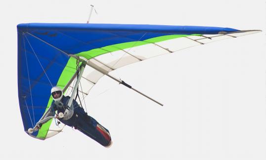 Hang glider blue with chartreuse 2