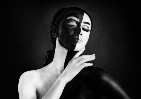 Black and white woman