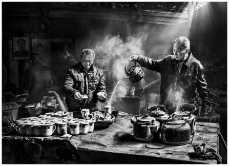 Tea house in the morning