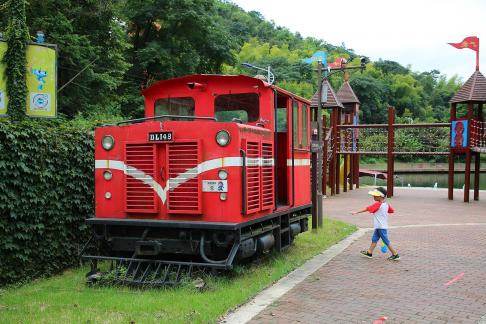 Red locomotive