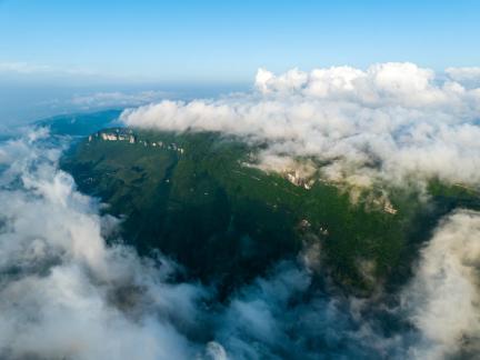 Mist-Shrouded Mowei Mountain Peak