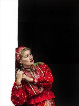 Woman in red-13