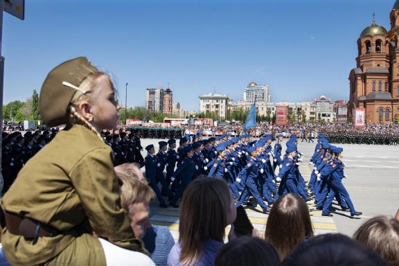At the parade