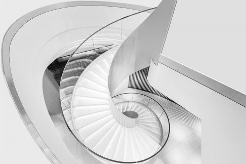 A beautiful spiral staircase