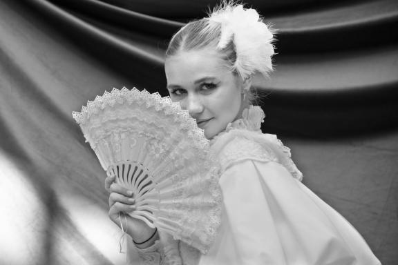 Girl with a Fan