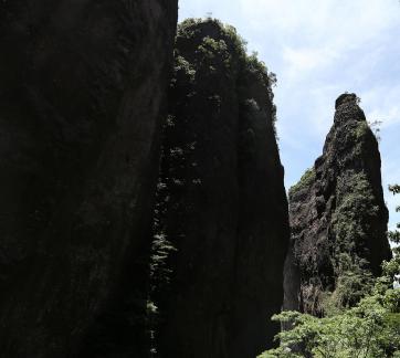 Green between cliffs 13