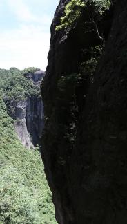 Green between cliffs 15