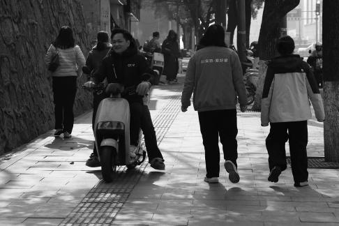Walking down the street 7