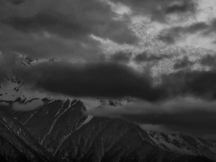 Golden Peak above the clouds 2