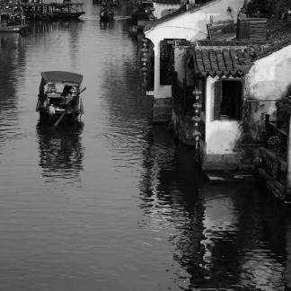 The soundof oars outside the window