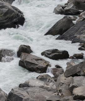 Angry waves of the river 13