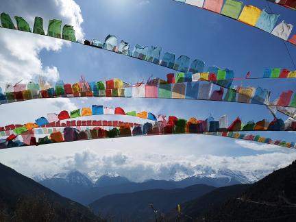 Flying prayer flags 4