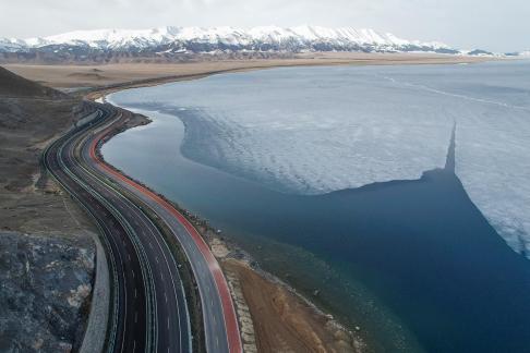 Winter frozen lake 3