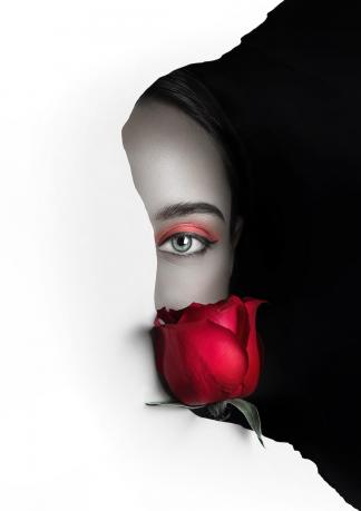 Eye and rose