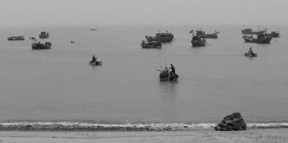 Fishing boats at sea 35