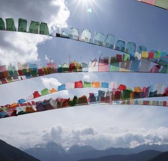 Colorful flags fluttering 5