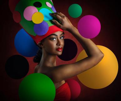 Lady and balls