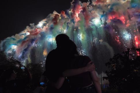 Watching fireworks in Liuyang 1
