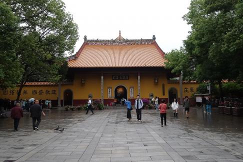 At the entrance of the temple