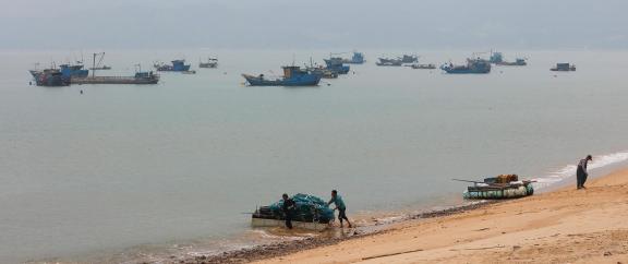 Fishing boats at sea 50