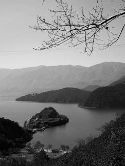 Mountains surround water 20