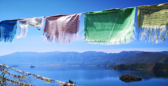 Mountains surround water 27