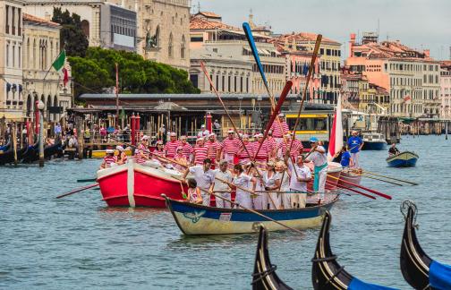 Boat race in Venice