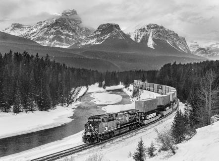 Train through the Rockies