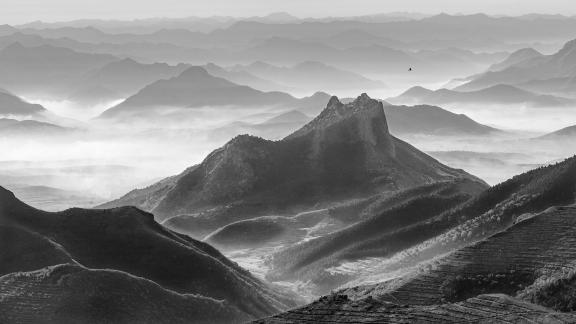 solitary wildgoose Mingqiu Mountain
